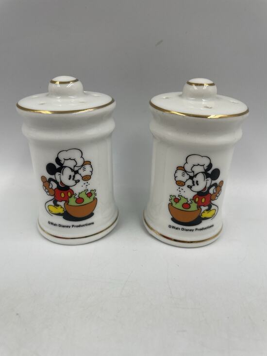Disney Other - Vintage Walt Disney Productions Mickey Mouse Ceramic Salt & Pepper Shakers Japan